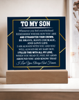 To My Son - Acrylic Square Plaque Gift