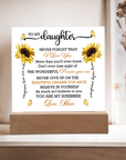 To My Granddaughter - Acrylic Square Plaque Gift