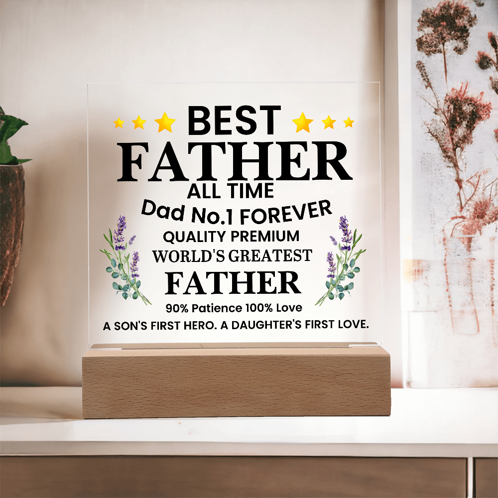 To My Dad - Acrylic Square Plaque Gift