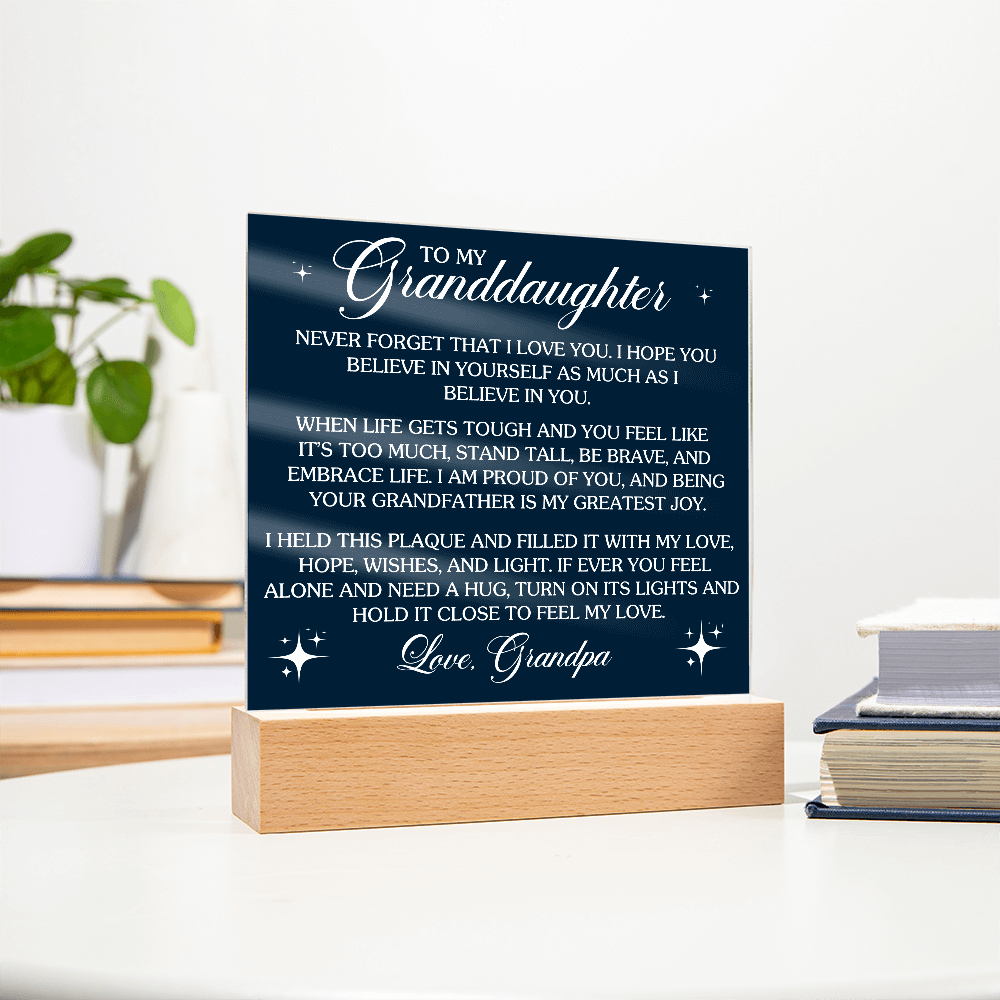 To My Granddaughter - Acrylic Square Gift