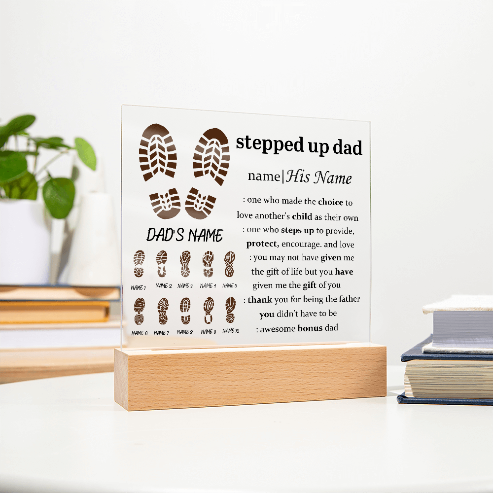 To My Dad - Acrylic Square Plaque Gift