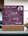 To My Son - Acrylic Square Plaque Gift From Dad