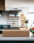 To My Daughter - Acrylic Square Plaque