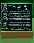 To My Wife - Acrylic Square Plaque Gift