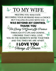 To My Wife - Acrylic Square Plaque Gift