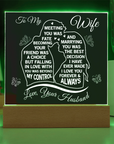 To My Wife - Acrylic Square Plaque Gift