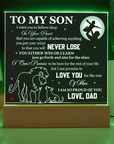 To My Son - Acrylic Square Plaque Gift From Dad