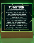 To My Son - Acrylic Square Plaque Gift
