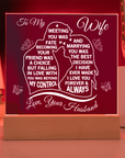 To My Wife - Acrylic Square Plaque Gift