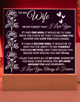 To My Wife - Acrylic Square Plaque Gift