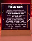 To My Son - Acrylic Square Plaque Gift