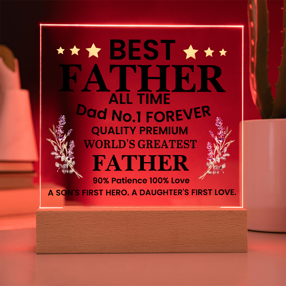 To My Dad - Acrylic Square Plaque Gift
