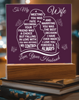 To My Wife - Acrylic Square Plaque Gift