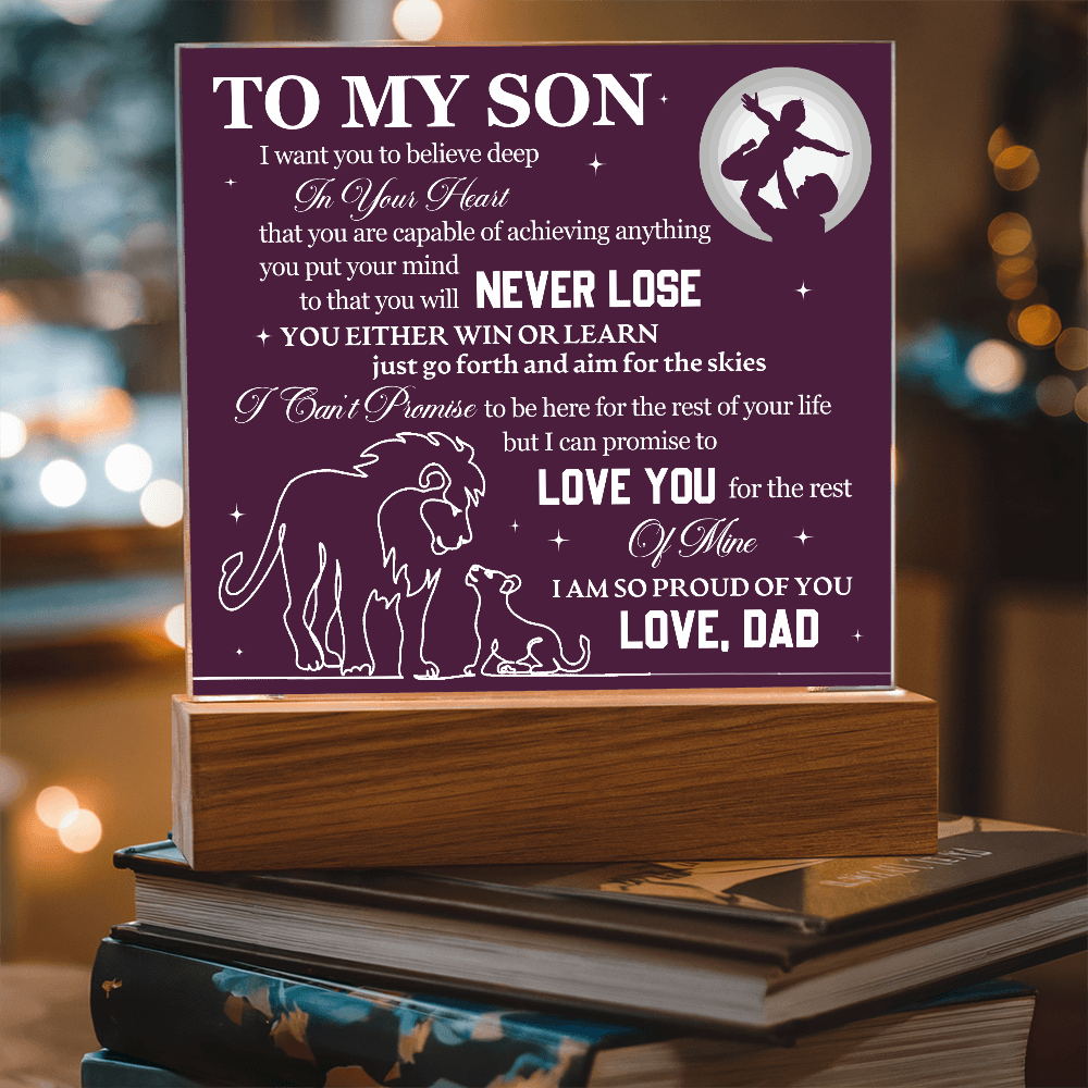 To My Son - Acrylic Square Plaque Gift From Dad