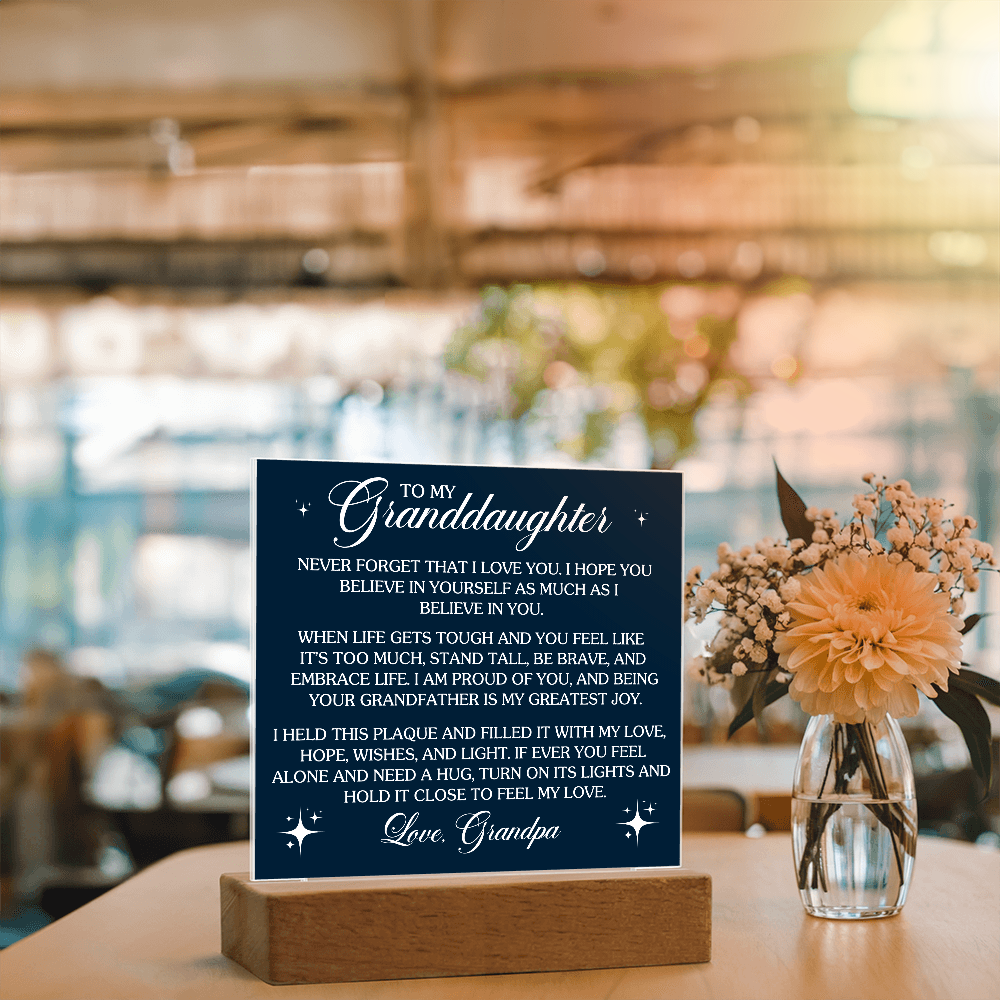 To My Granddaughter - Acrylic Square Gift