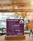 To My Son - Acrylic Square Plaque Gift From Dad