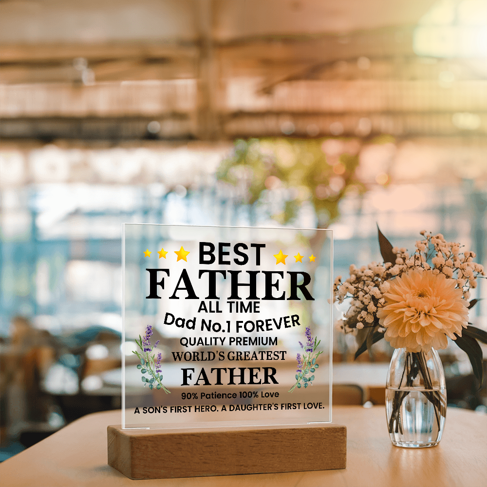 To My Dad - Acrylic Square Plaque Gift