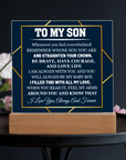 To My Son - Acrylic Square Plaque Gift