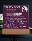 To My Son - Acrylic Square Plaque Gift From Dad