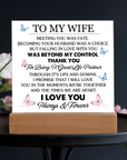 To My Wife - Acrylic Square Plaque Gift