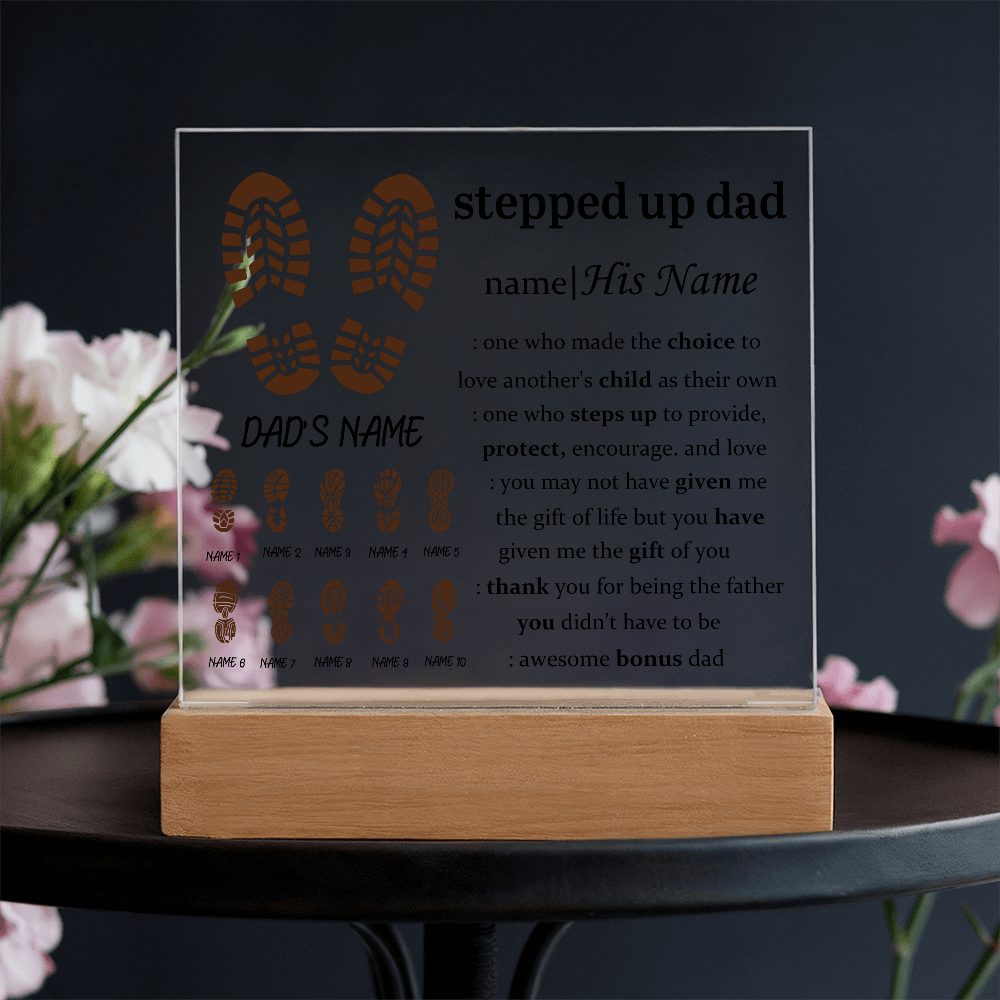 To My Dad - Acrylic Square Plaque Gift