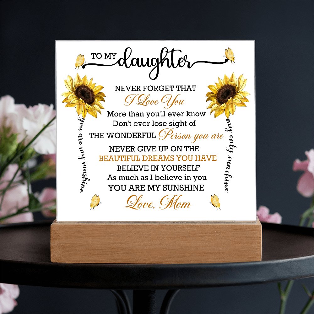 To My Granddaughter - Acrylic Square Plaque Gift